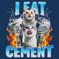 I Eat Cement Cursed Cat Funny Oddly Specific Dank Meme Infant Baby Jersey Bodysuit