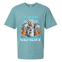 I Eat Cement Cursed Cat Funny Oddly Specific Dank Meme Sueded Cloud Jersey T-Shirt