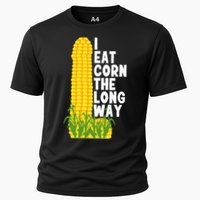 I Eat Corn The Long Way Funny Performance Shirt