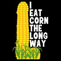 I Eat Corn The Long Way Funny Flatbill Hat
