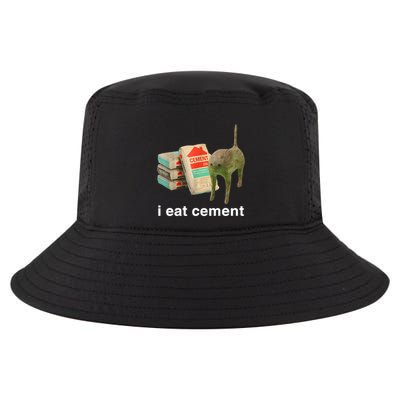I Eat Cement Cursed Cat Funny Oddly Specific Meme Cool Comfort Performance Bucket Hat