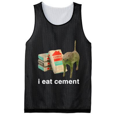 I Eat Cement Cursed Cat Funny Oddly Specific Meme Mesh Reversible Basketball Jersey Tank