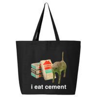 I Eat Cement Cursed Cat Funny Oddly Specific Meme 25L Jumbo Tote