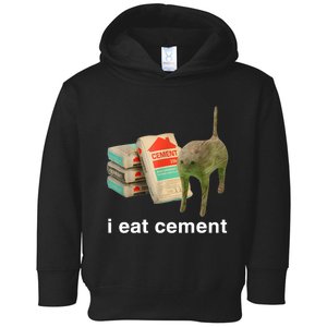 I Eat Cement Cursed Cat Funny Oddly Specific Meme Toddler Hoodie