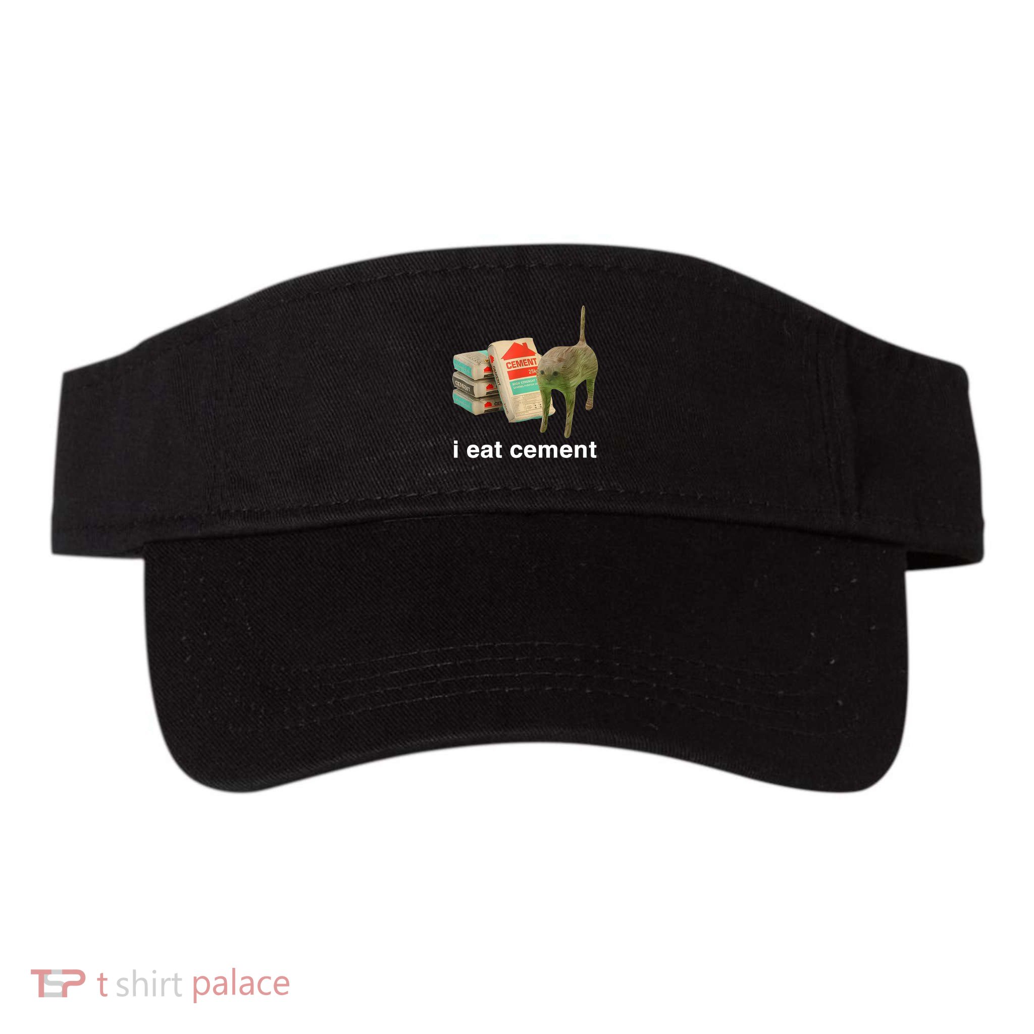 I Eat Cement Cursed Cat Funny Oddly Specific Meme Visor