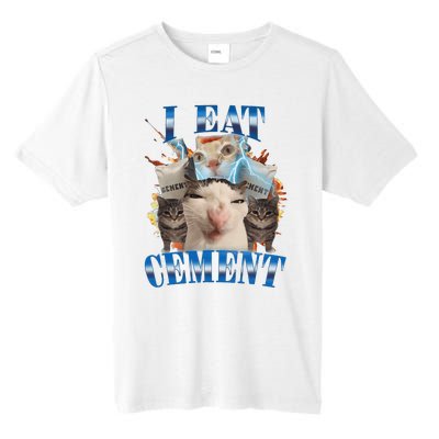 I Eat Cement Cursed Cat Funny Oddly Specific Dank Meme Tall Fusion ChromaSoft Performance T-Shirt