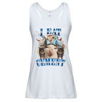 I Eat Cement Cursed Cat Funny Oddly Specific Dank Meme Ladies Essential Flowy Tank