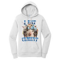 I Eat Cement Cursed Cat Funny Oddly Specific Dank Meme Women's Pullover Hoodie