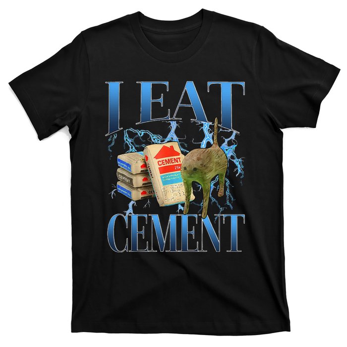 I Eat Cement Cursed Cat Oddly Specific T-Shirt