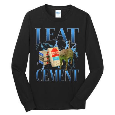 I Eat Cement Cursed Cat Oddly Specific Tall Long Sleeve T-Shirt