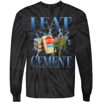 I Eat Cement Cursed Cat Oddly Specific Tie-Dye Long Sleeve Shirt