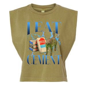 I Eat Cement Cursed Cat Oddly Specific Garment-Dyed Women's Muscle Tee