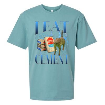 I Eat Cement Cursed Cat Oddly Specific Sueded Cloud Jersey T-Shirt