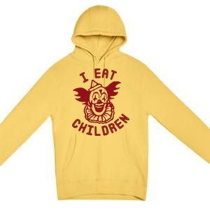 I Eat Children Evil Creepy Clown Halloween Premium Pullover Hoodie