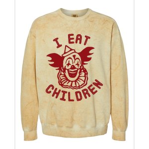 I Eat Children Evil Creepy Clown Halloween Colorblast Crewneck Sweatshirt