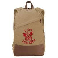 I Eat Children Evil Creepy Clown Halloween Cotton Canvas Backpack