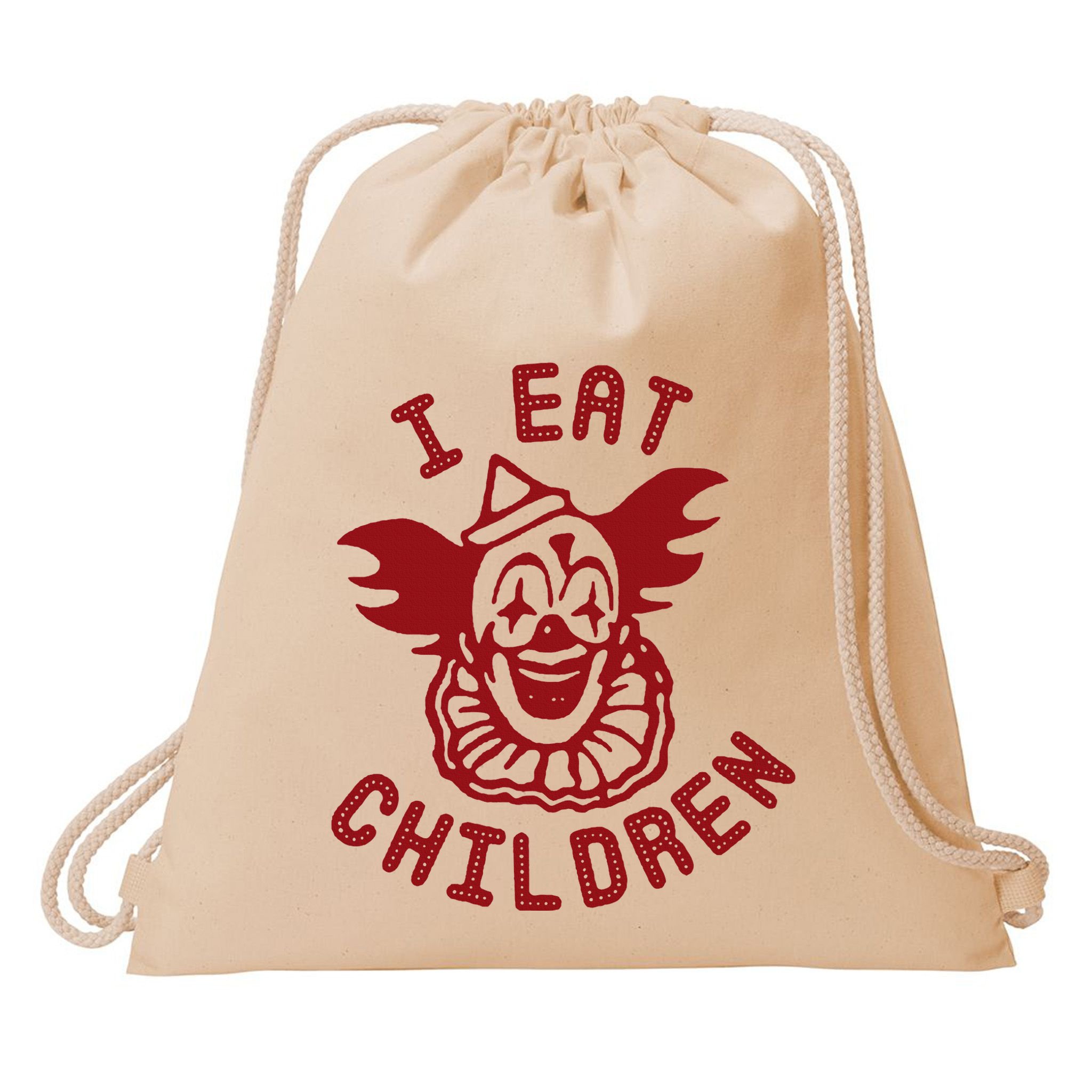 I Eat Children Evil Creepy Clown Halloween Drawstring Bag