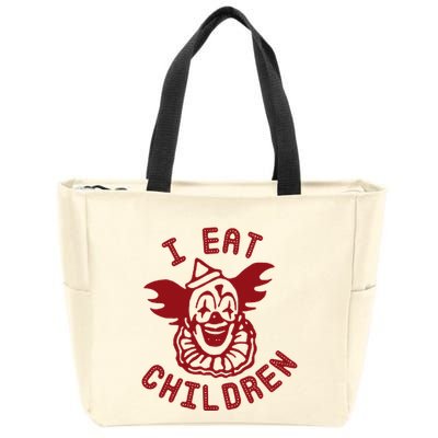 I Eat Children Evil Creepy Clown Halloween Zip Tote Bag