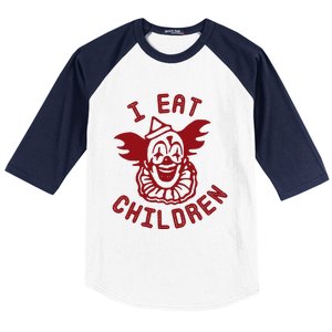 I Eat Children Evil Creepy Clown Halloween Baseball Sleeve Shirt