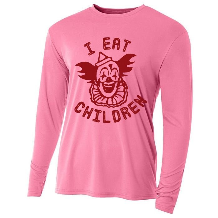 I Eat Children Evil Creepy Clown Halloween Cooling Performance Long Sleeve Crew