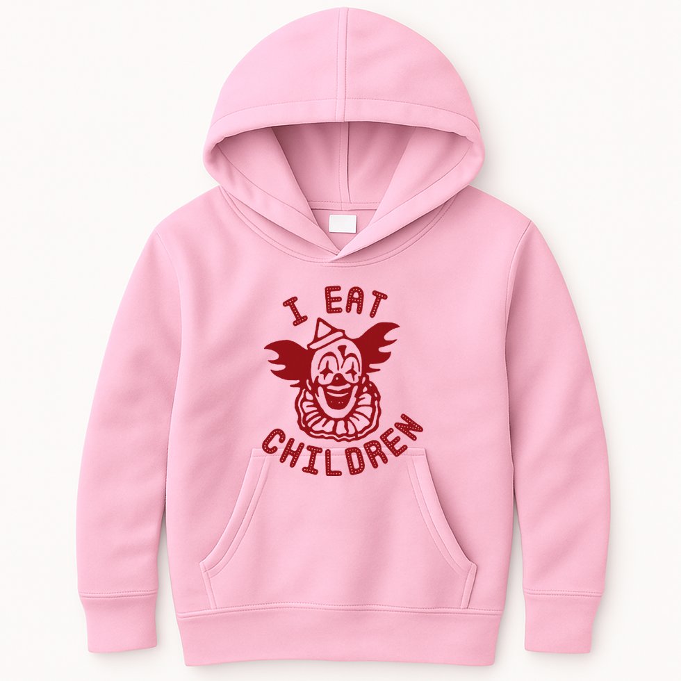 I Eat Children Evil Creepy Clown Halloween Kids Hoodie