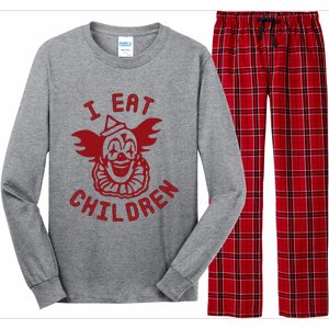 I Eat Children Evil Creepy Clown Halloween Long Sleeve Pajama Set