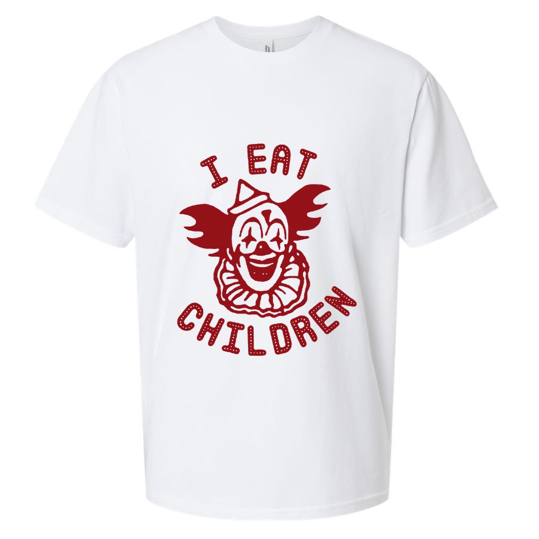 I Eat Children Evil Creepy Clown Halloween Sueded Cloud Jersey T-Shirt