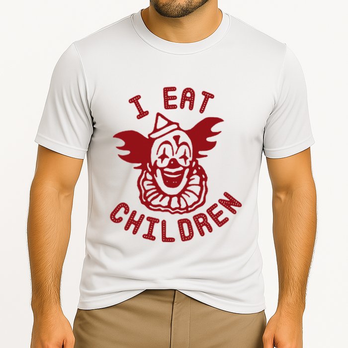 I Eat Children Evil Creepy Clown Halloween Cooling Performance Crew T-Shirt