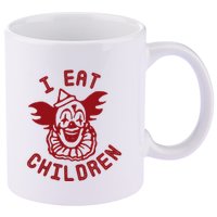 I Eat Children Evil Creepy Clown Halloween 11oz C Handle Ceramic Mug