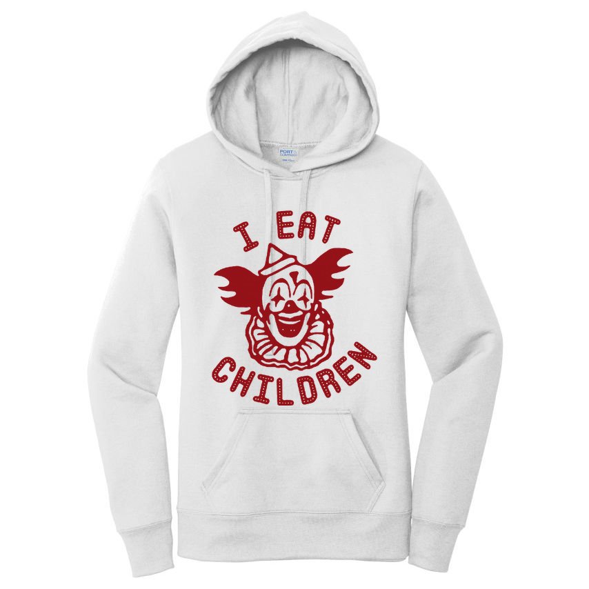 I Eat Children Evil Creepy Clown Halloween Women's Pullover Hoodie