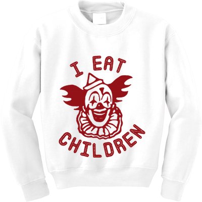 I Eat Children Evil Creepy Clown Halloween Kids Sweatshirt