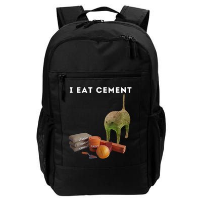 I Eat Cement Funny Cat Cursed Oddly Specific Dank Meme Daily Commute Backpack