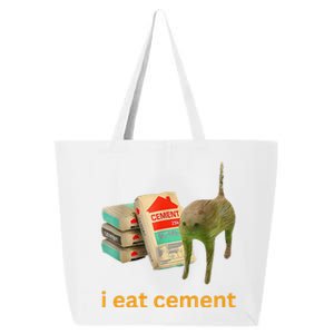 I Eat Cement Cursed Cat Funny Meme 25L Jumbo Tote