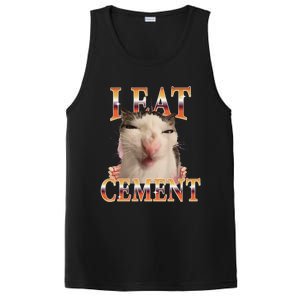 I Eat Cement Cat I Eat Cement Cursed Cat Meme PosiCharge Competitor Tank