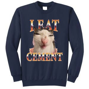 I Eat Cement Cat I Eat Cement Cursed Cat Meme Sweatshirt