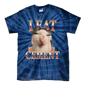 I Eat Cement Cat I Eat Cement Cursed Cat Meme Tie-Dye T-Shirt