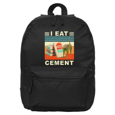 I Eat Cement Cursed Cat Funny Oddly Specific Dank Meme 16 in Basic Backpack