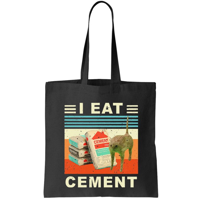 I Eat Cement Cursed Cat Funny Oddly Specific Dank Meme Bag