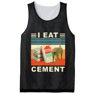 I Eat Cement Cursed Cat Funny Oddly Specific Dank Meme Mesh Reversible Basketball Jersey Tank