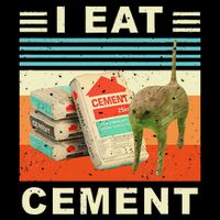 I Eat Cement Cursed Cat Funny Oddly Specific Dank Meme Youth Performance Sprint T-Shirt