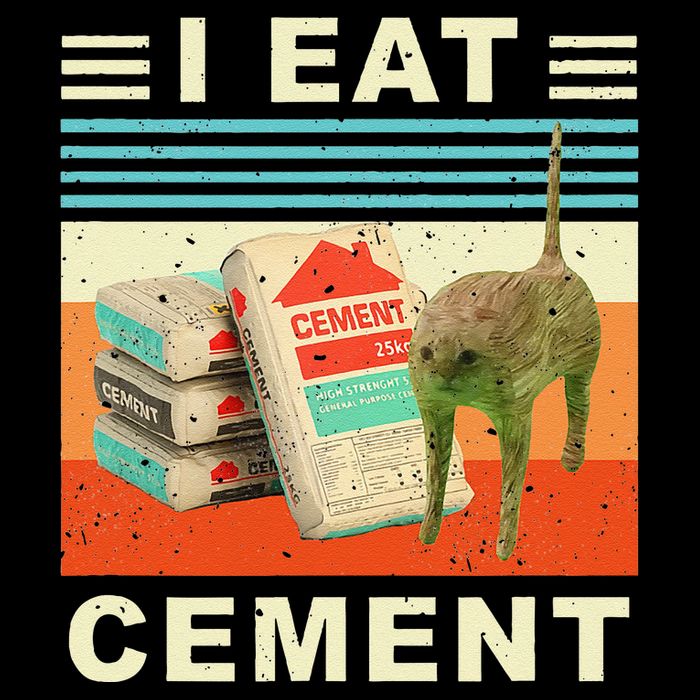 I Eat Cement Cursed Cat Funny Oddly Specific Dank Meme Youth Performance Sprint T-Shirt