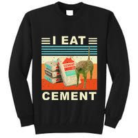 I Eat Cement Cursed Cat Funny Oddly Specific Dank Meme Tall Sweatshirt