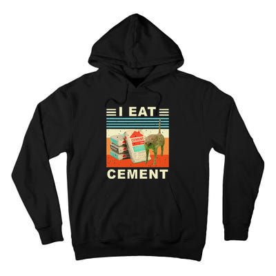 I Eat Cement Cursed Cat Funny Oddly Specific Dank Meme Tall Hoodie
