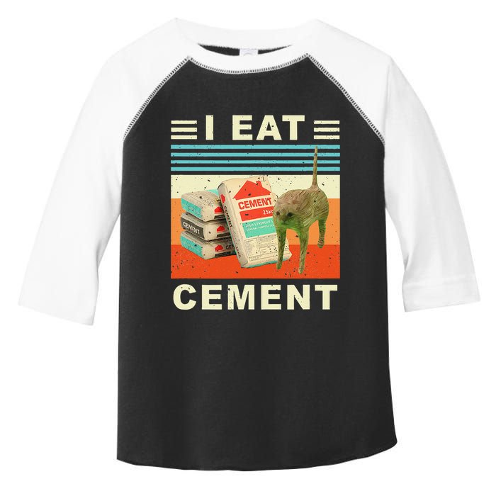 I Eat Cement Cursed Cat Funny Oddly Specific Dank Meme Toddler Fine Jersey T-Shirt