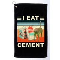 I Eat Cement Cursed Cat Funny Oddly Specific Dank Meme Golf Towel
