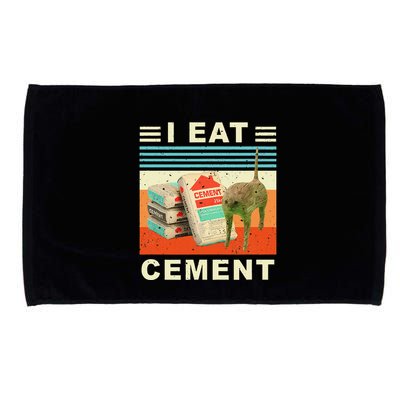 I Eat Cement Cursed Cat Funny Oddly Specific Dank Meme Microfiber Hand Towel