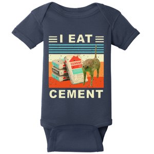 I Eat Cement Cursed Cat Funny Oddly Specific Dank Meme Baby Bodysuit