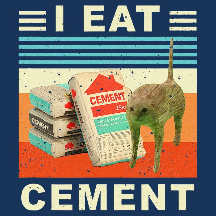 I Eat Cement Cursed Cat Funny Oddly Specific Dank Meme Infant Baby Jersey Bodysuit
