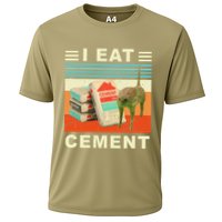 I Eat Cement Cursed Cat Funny Oddly Specific Dank Meme Performance Shirt