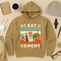 I Eat Cement Cursed Cat Funny Oddly Specific Dank Meme Hoodie